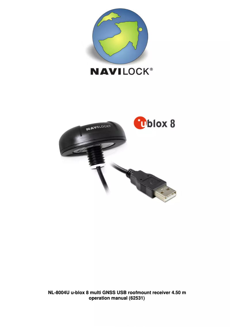 Page n°1 - Manuel utilisateur Navilock u-blox 8 NL-8004U
