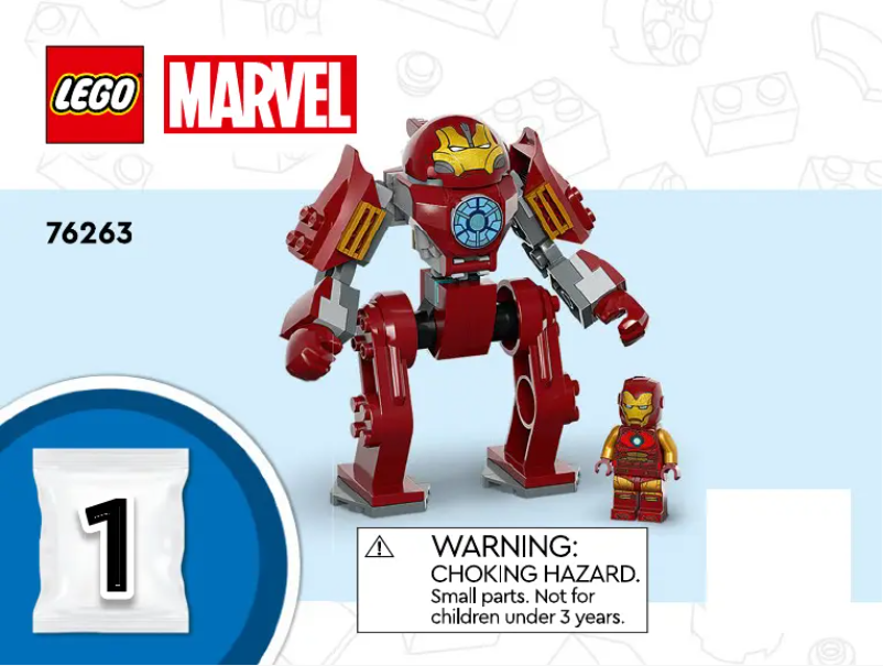 Page 1 de la notice Consignes visuelles Lego Marvel 76263