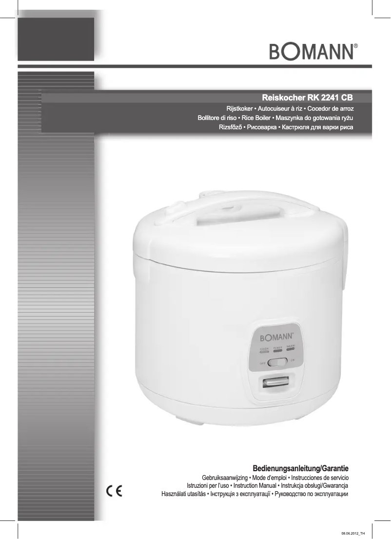 Page 1 de la notice Manuel utilisateur Bomann RK 2241 CB