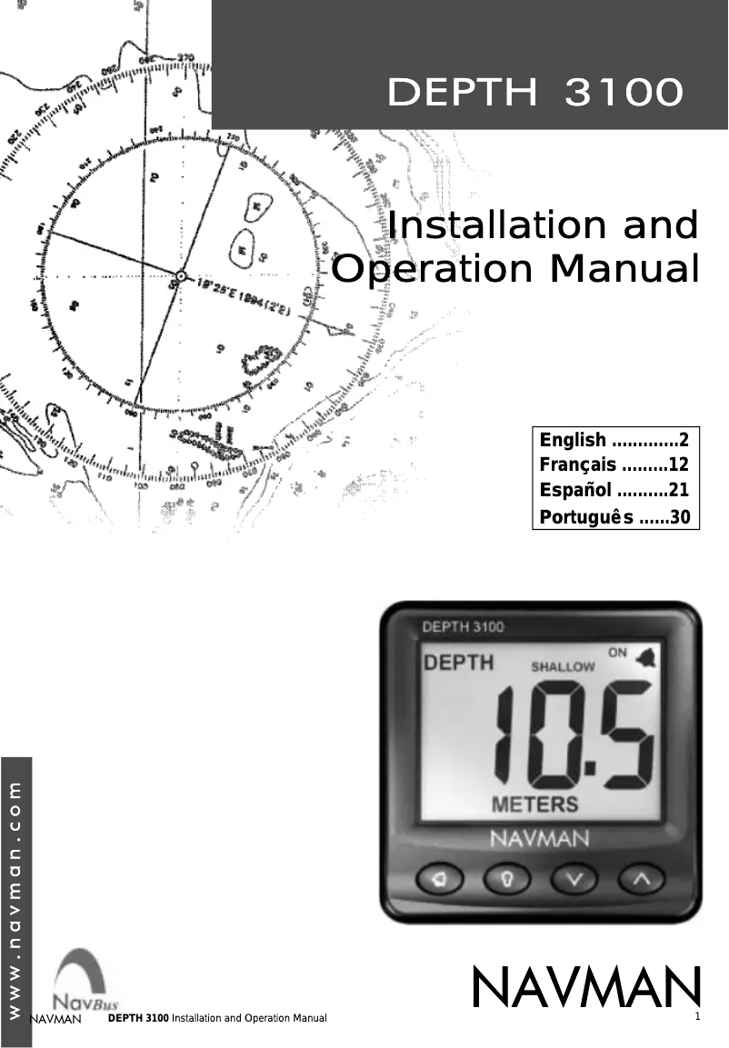 Image de la première page du manuel de l'appareil Depth 3100