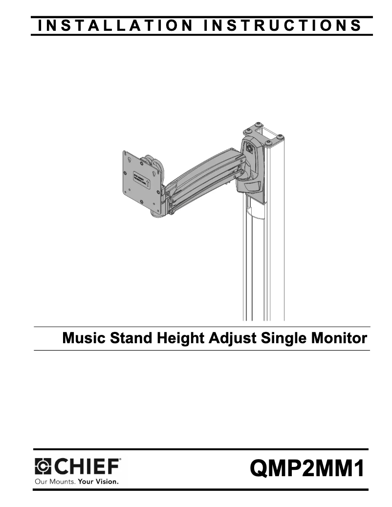 Página 1 del manual Manual de usuario Chief QMP2MM1