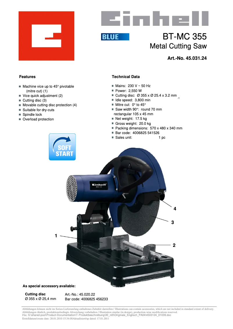 Image de la première page du manuel de l'appareil BT-MC 355