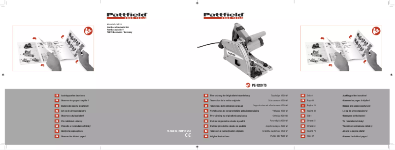 Page 1 of the manual User Manual Pattfield PE-1200 TS