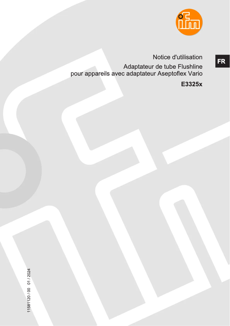 Page n°1 - Manuel utilisateur IFM E33253
