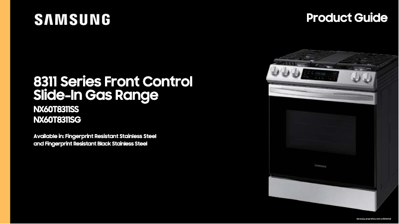 Page 1 de la notice Brochure Samsung NX60T8311SS