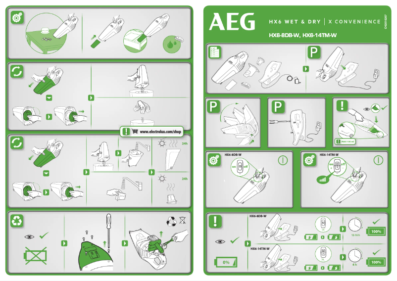 Page n°1 - Manuel utilisateur AEG HX6-14TM-W
