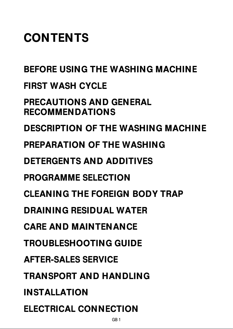 Page 1 de la notice Manuel utilisateur Whirlpool AWE 8933