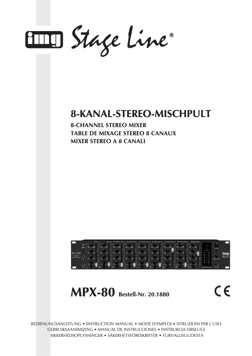 Image de la première page du manuel de l'appareil MPX-80