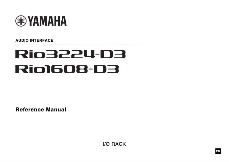 Page 1 de la notice Manuel utilisateur Yamaha Rio3224-D2