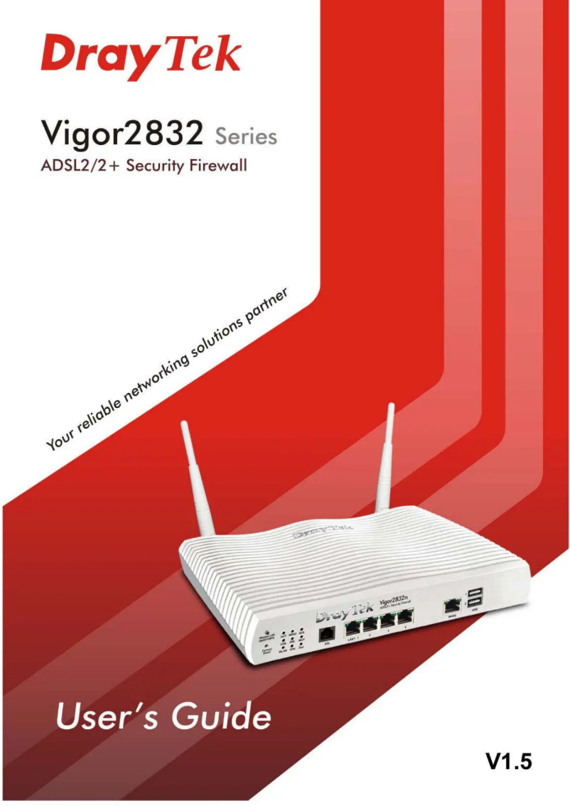 Page n°1 - Manuel utilisateur Draytek Vigor2832n