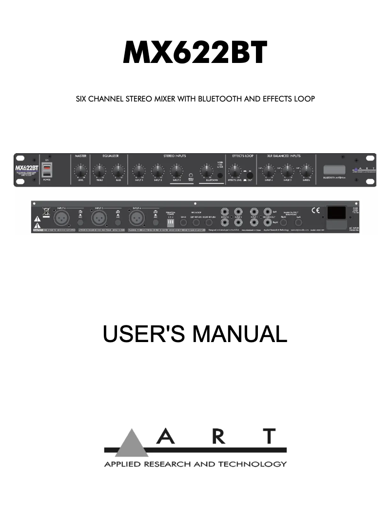 Image de la première page du manuel de l'appareil MX622BT