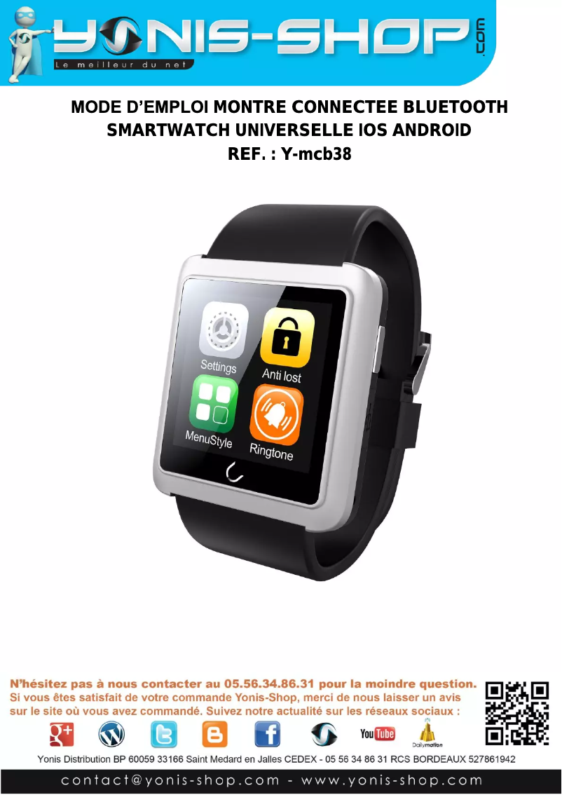 Page n°1 - Manuel utilisateur Yonis Y-MCB38