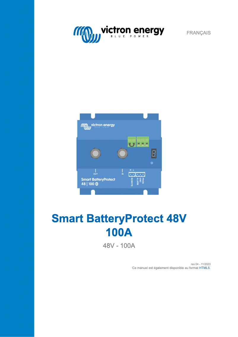 Page n°1 - Manuel utilisateur Victron Energy Smart BatteryProtect 12/24V