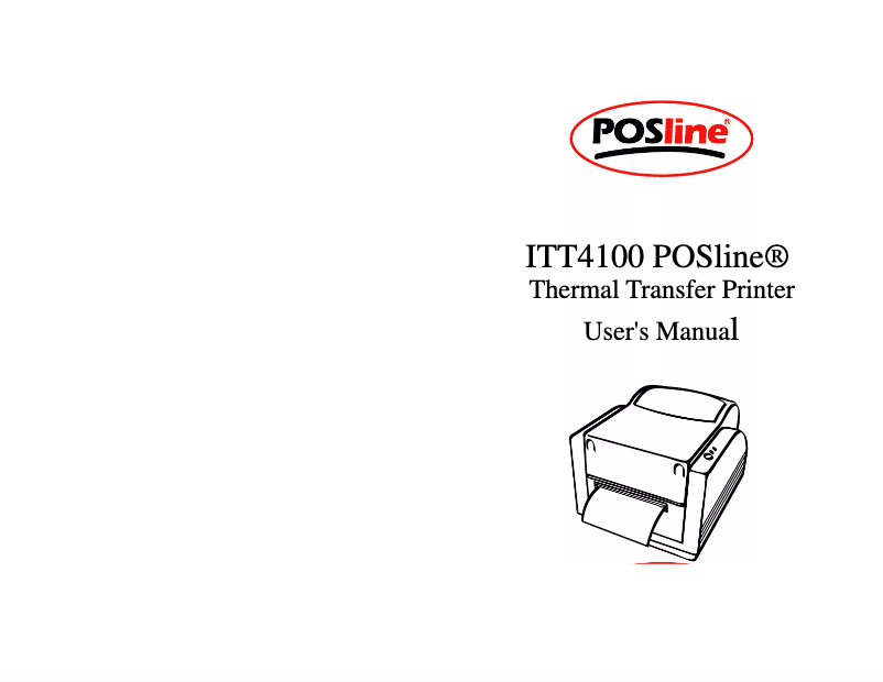 Page n°1 - Manuel utilisateur POSline ITT4100