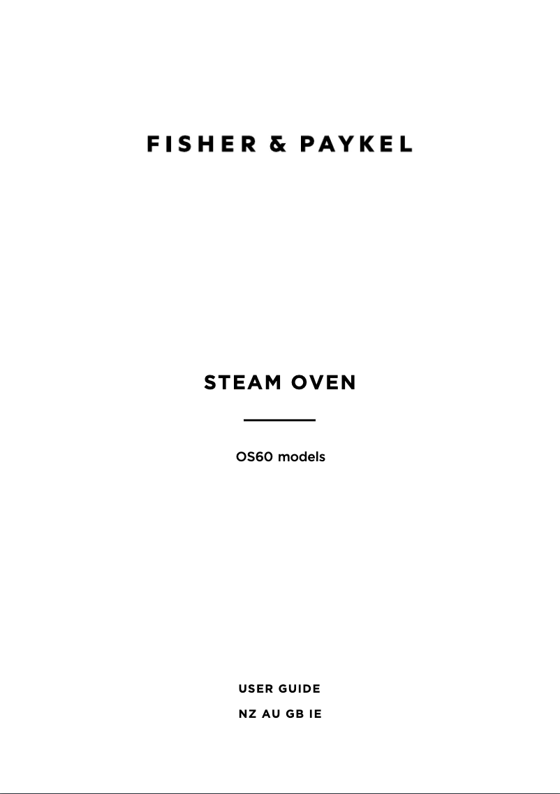 Image de la première page du manuel de l'appareil OS60NDB1