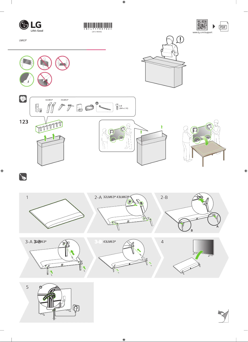 Página 1 del manual Guía de instalación LG 32LM6370PLA