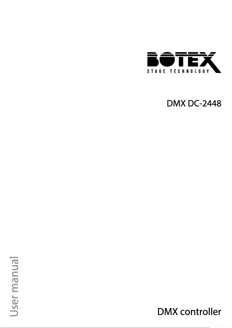 Page n°1 - Manuel utilisateur Botex DMX DC-2448