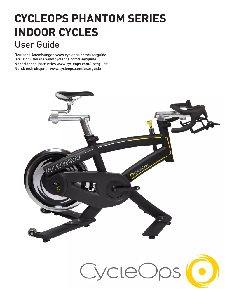 Page 1 de la notice Manuel utilisateur CycleOps Phantom 3