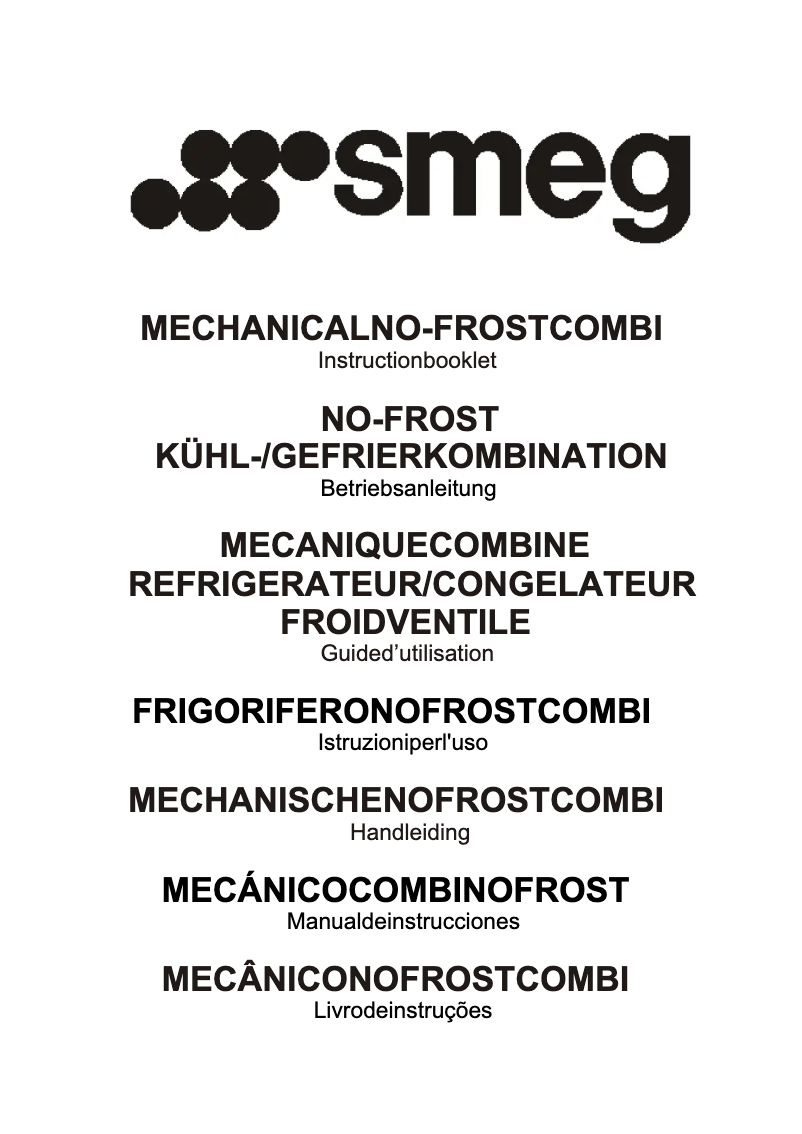 Page 1 de la notice Manuel utilisateur Smeg FC340BPNF