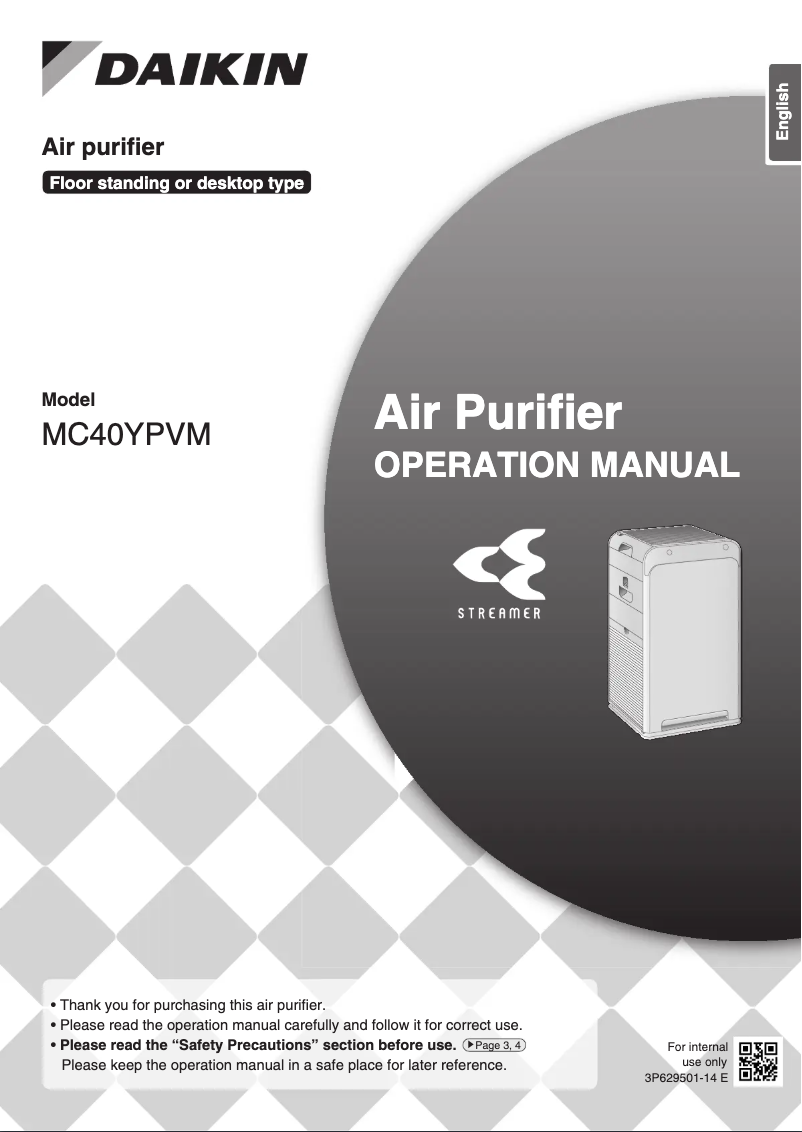 Page n°1 - Manuel utilisateur Daikin MC40YPVM