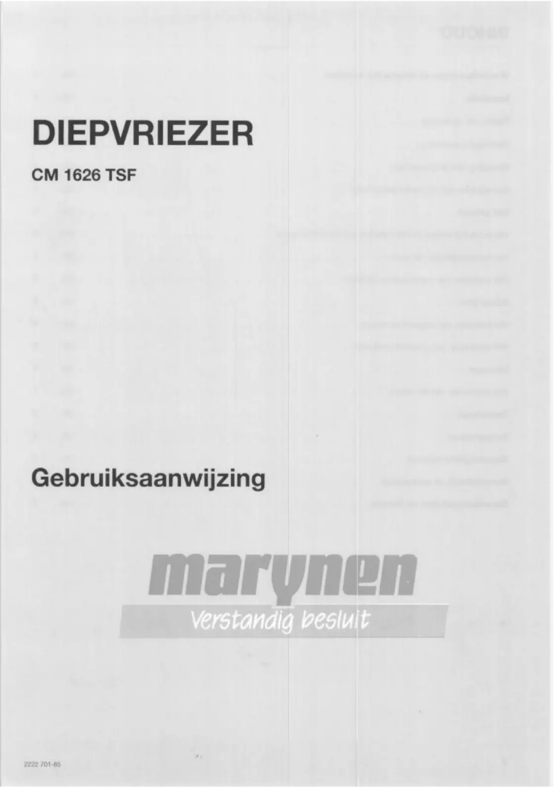 Page 1 de la notice Manuel utilisateur Marynen CM 1626 TSF