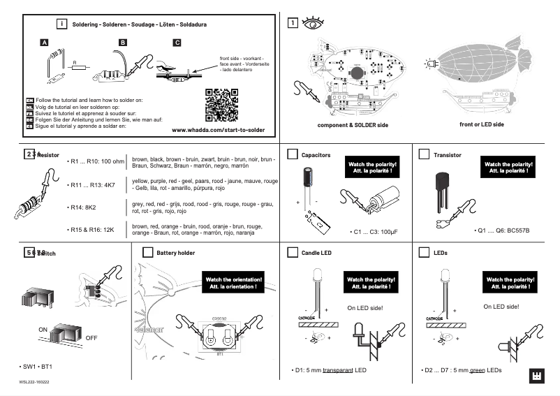 Image de la première page du manuel de l'appareil WSL222