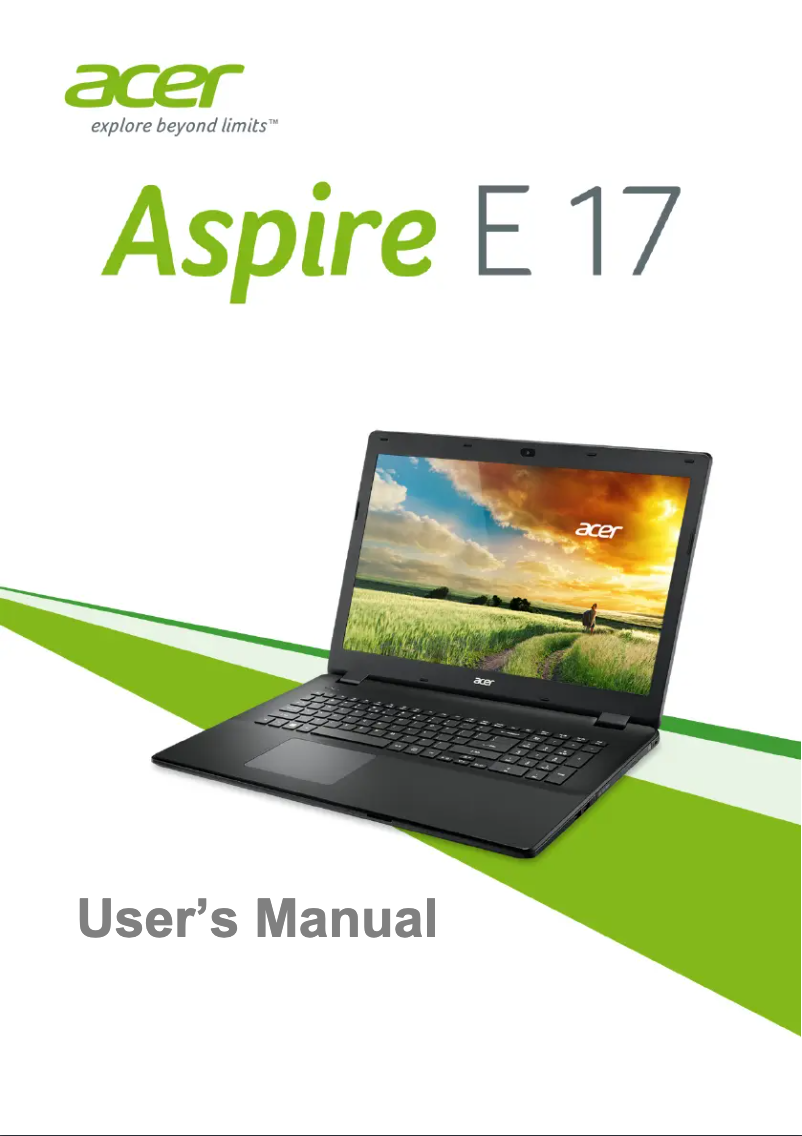 Page 1 de la notice Manuel utilisateur Acer Aspire E17-E5-731G