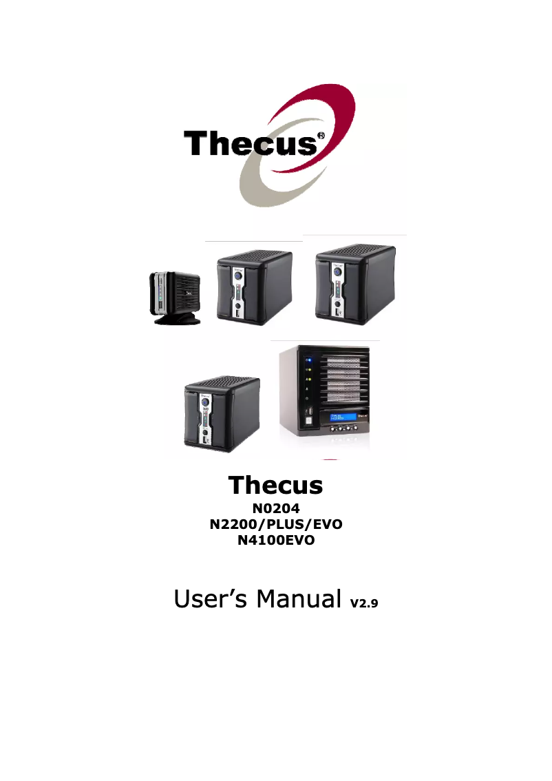 Página 1 del manual Manual de usuario Thecus N4100EVO