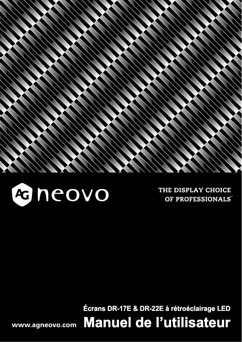 Page 1 de la notice Manuel utilisateur AG Neovo DR-22E