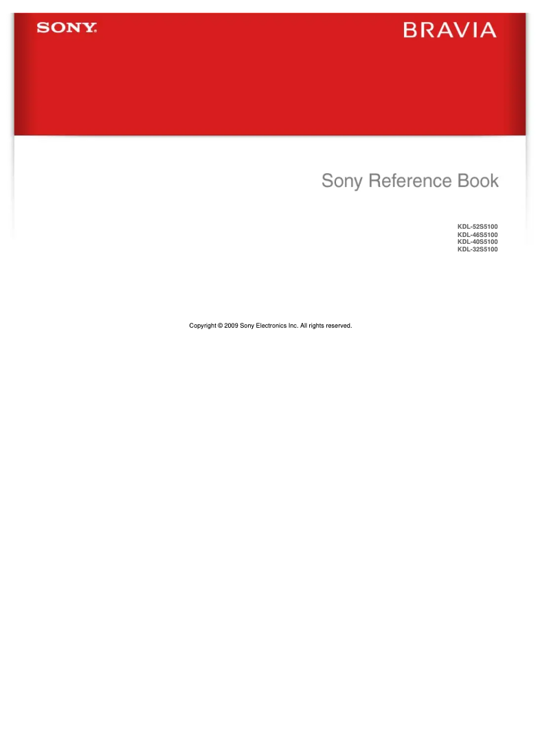 Página 1 del manual Manual de usuario Sony Bravia KDL-52S5100