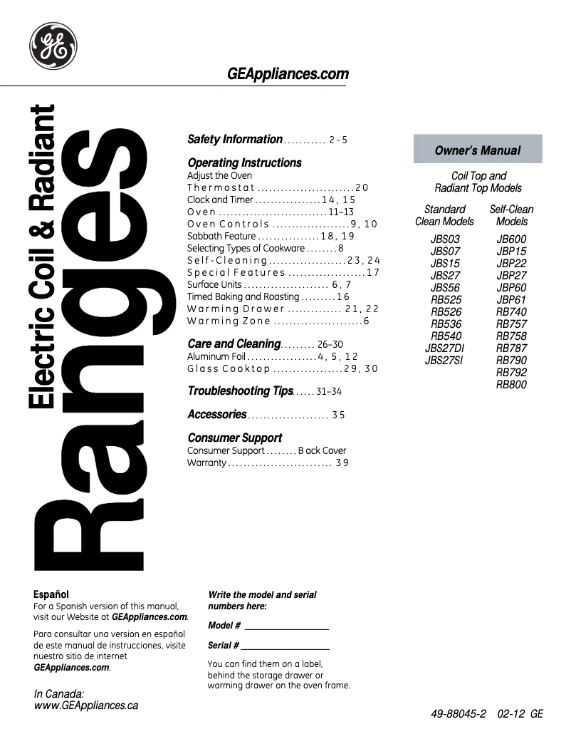 Página 1 del manual Manual de uso y mantenimiento Hotpoint RB758DPBB