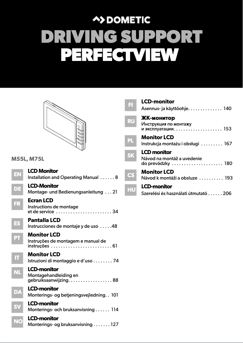 Page 1 of the manual User Manual Dometic PerfectView RVS 580 AHD