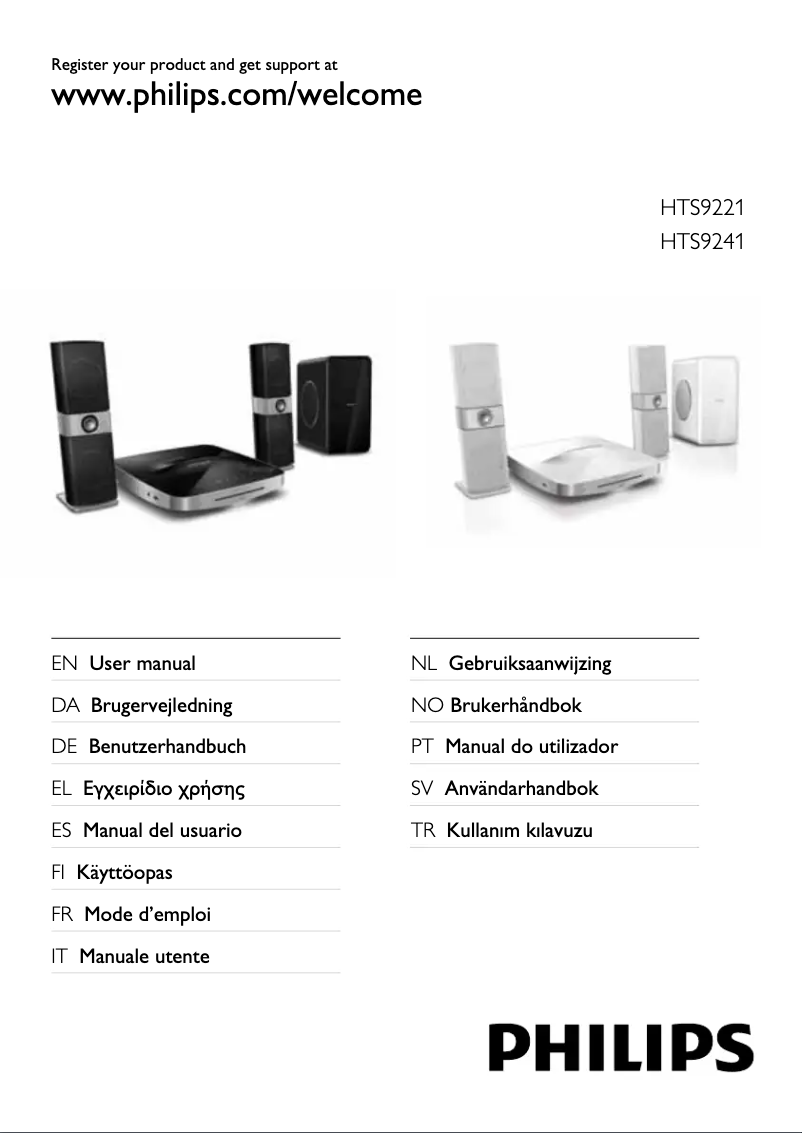 Imagen de la primera página del manual del dispositivo Fidelio HTS9221