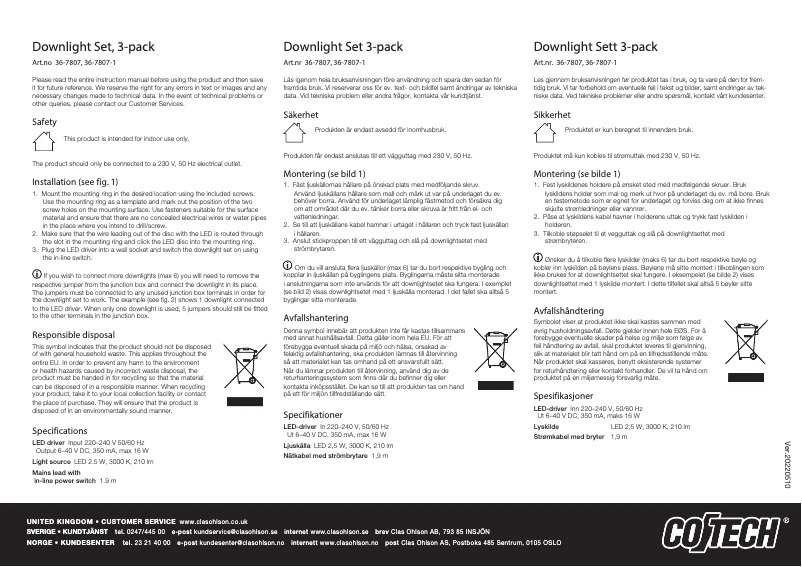 Image de la première page du manuel de l'appareil 36-7807-1