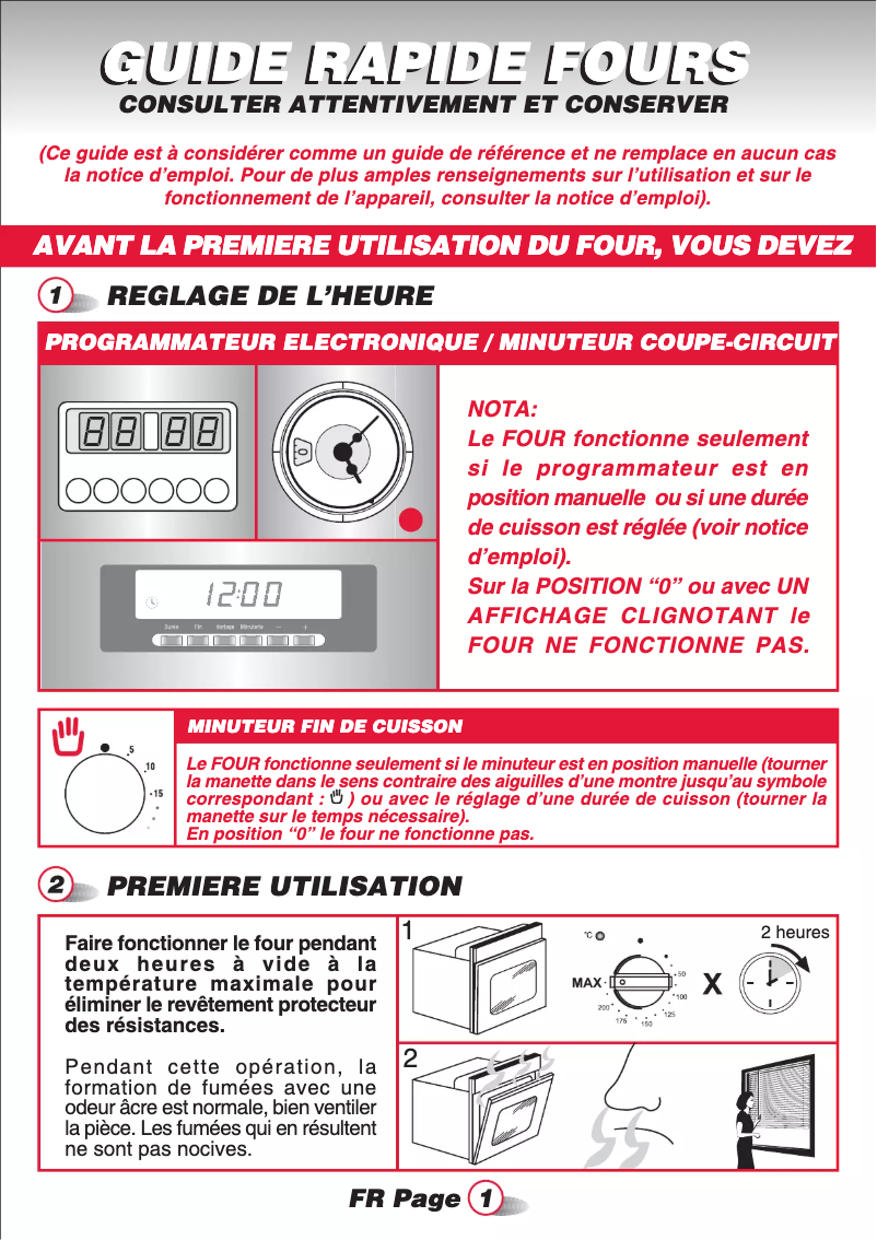 Page n°1 - Manuel utilisateur Candy FPP 698 X