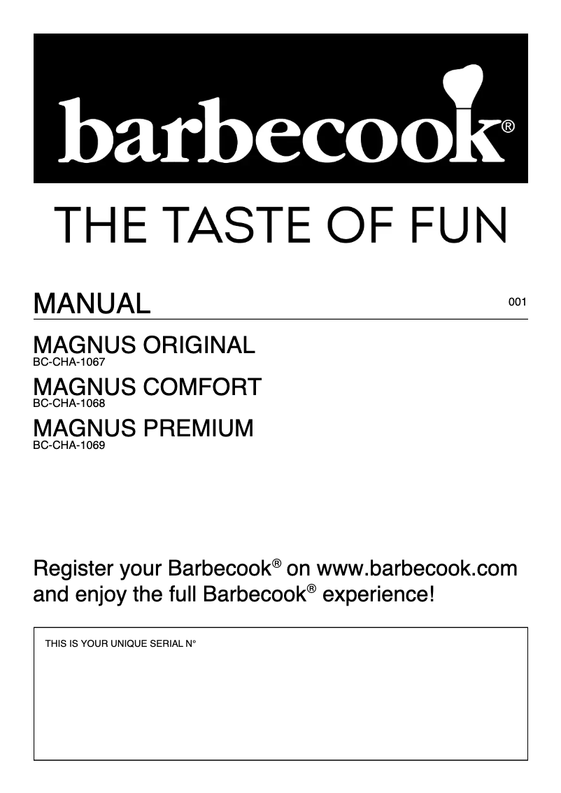 Page 1 de la notice Manuel utilisateur Barbecook Magnus Comfort