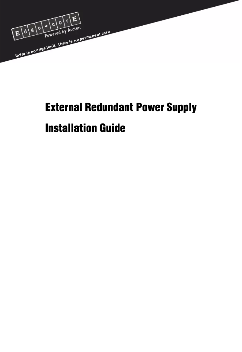 Page 1 de la notice Manuel utilisateur Edge-Core RPS600WA