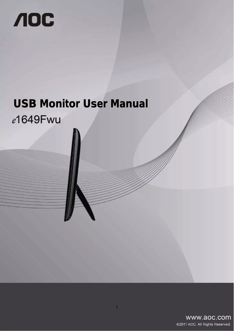 Page 1 de la notice Manuel utilisateur AOC E1649FWU