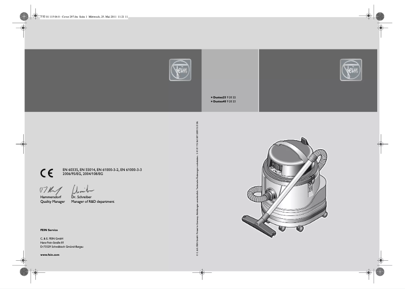 Page 1 de la notice Manuel utilisateur Fein Dustex 40
