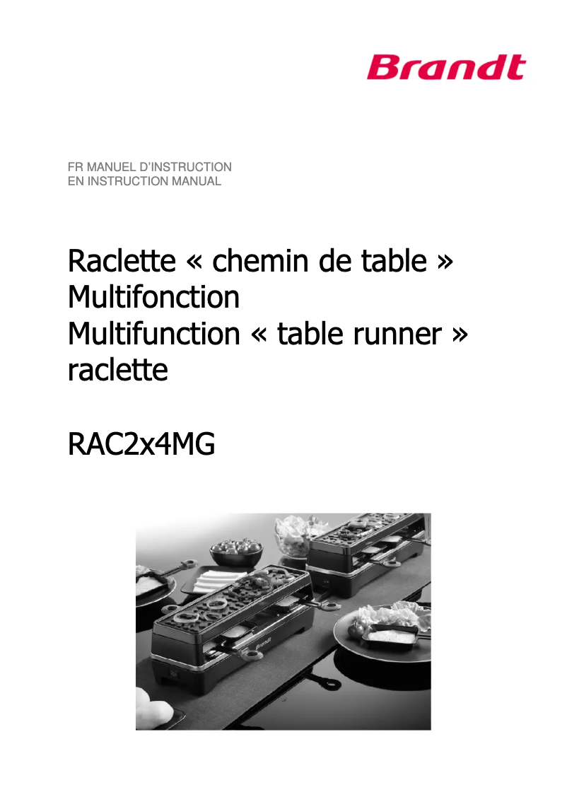 Image de la première page du manuel de l'appareil RAC2X4MG