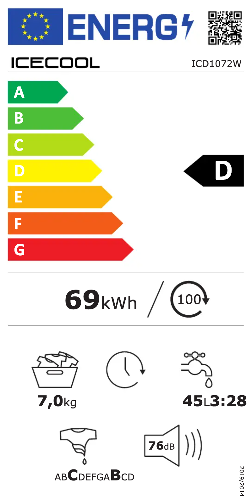 Image de la première page du manuel de l'appareil ICD1072W