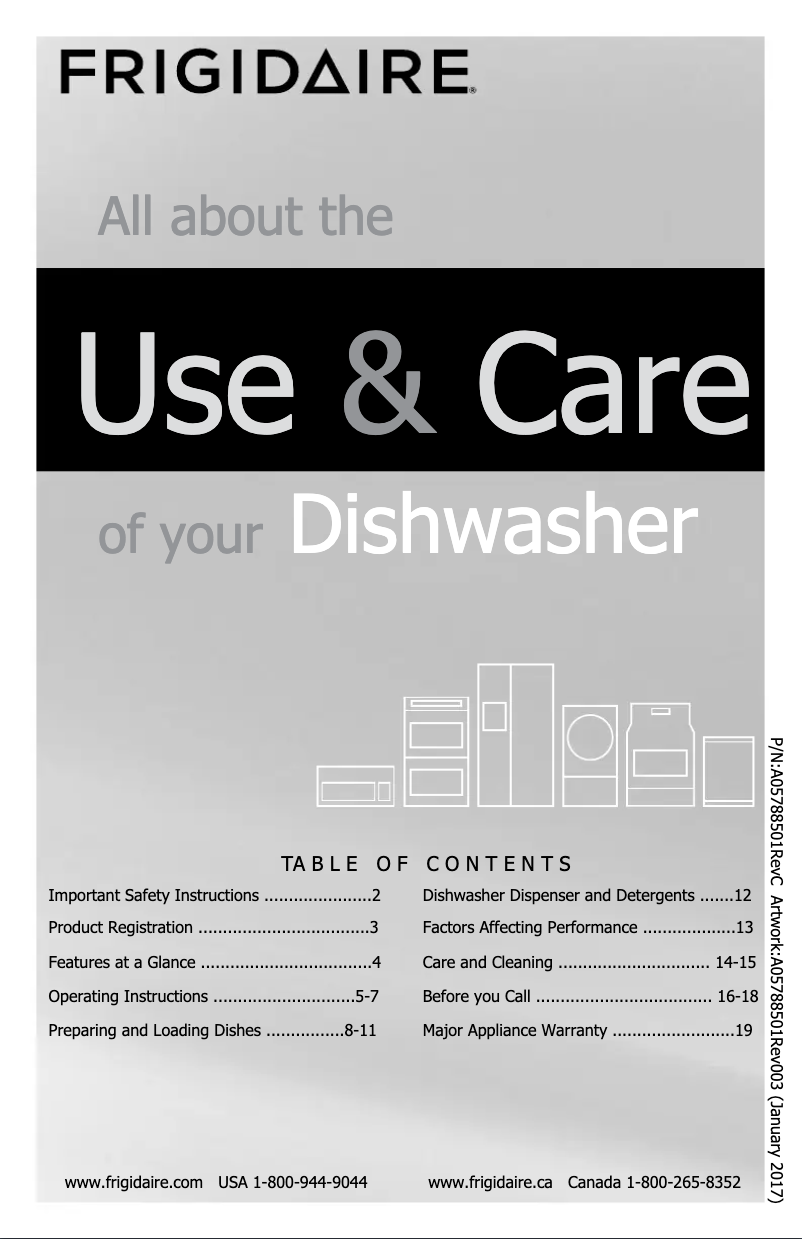 Page 1 de la notice Manuel utilisateur Frigidaire FGID2466Q