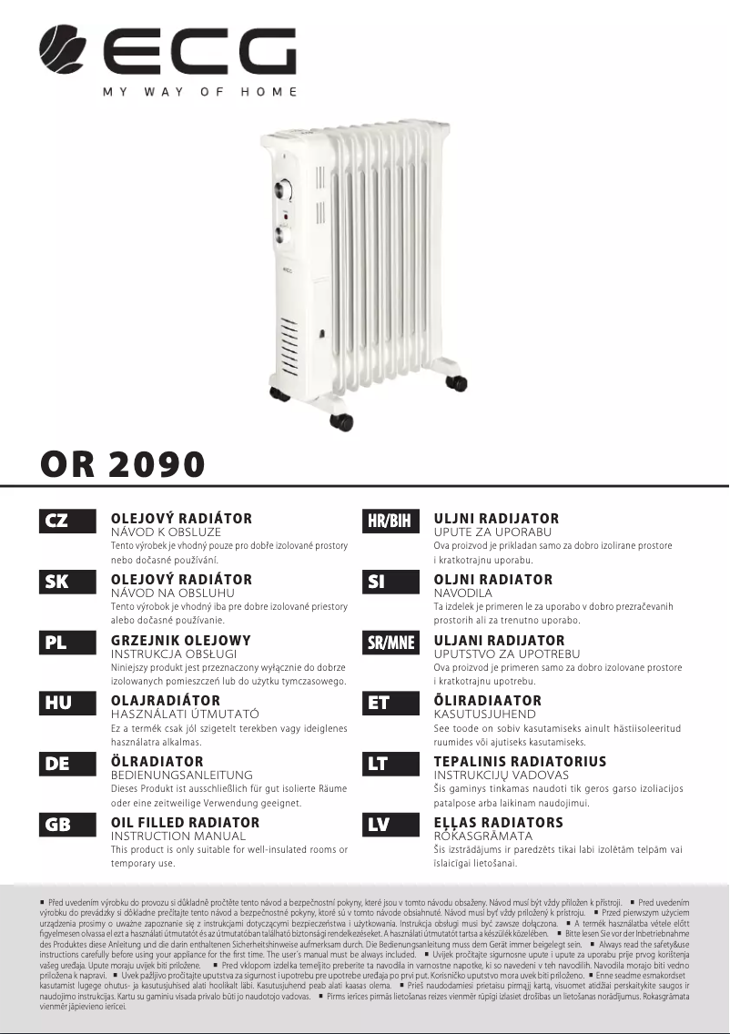 Page n°1 - Manuel utilisateur ECG OR 2090