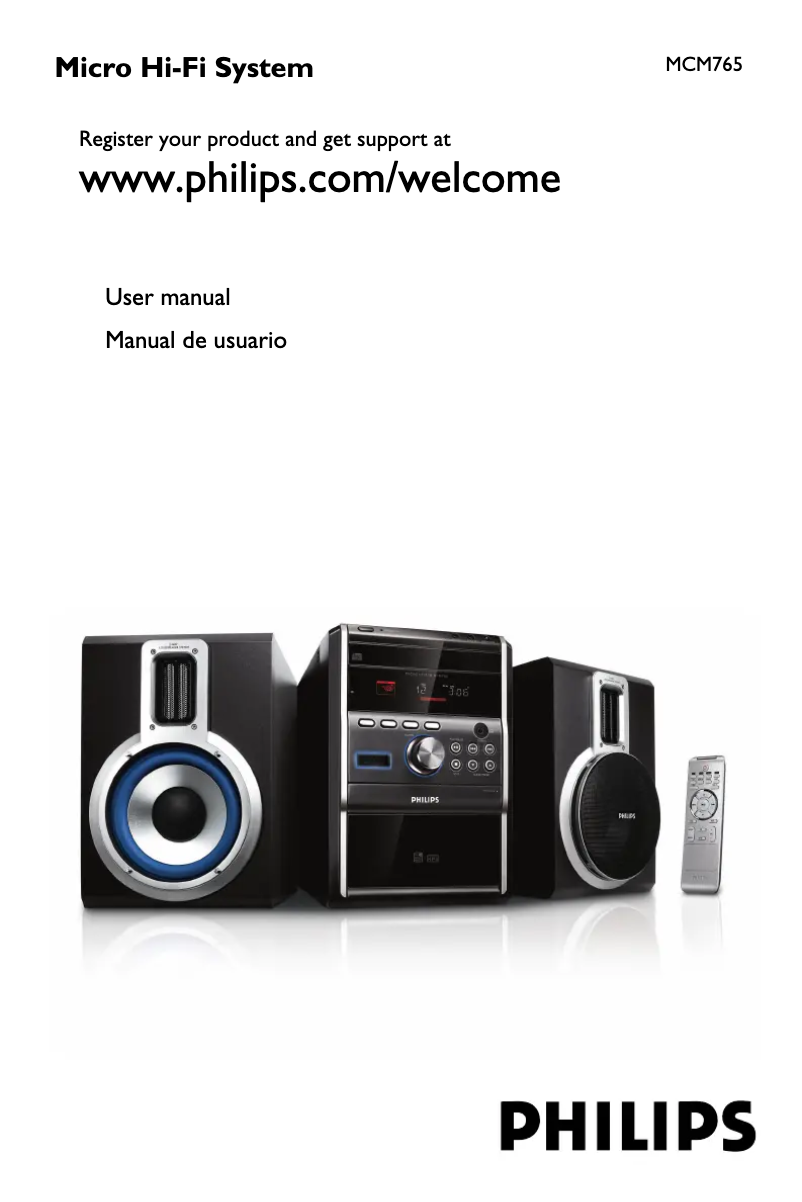 Page n°1 - Manuel utilisateur Philips MCM765