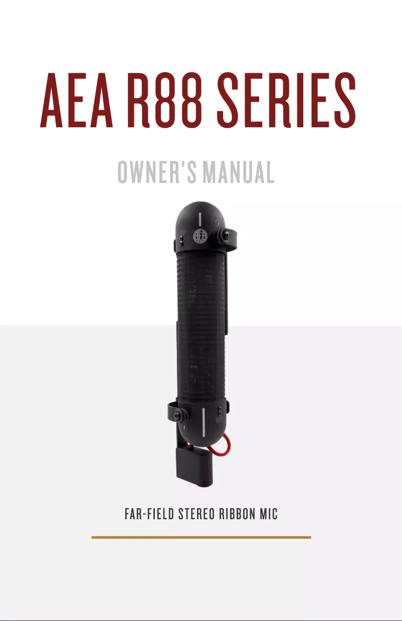 Page 1 de la notice Manuel utilisateur AEA R88A