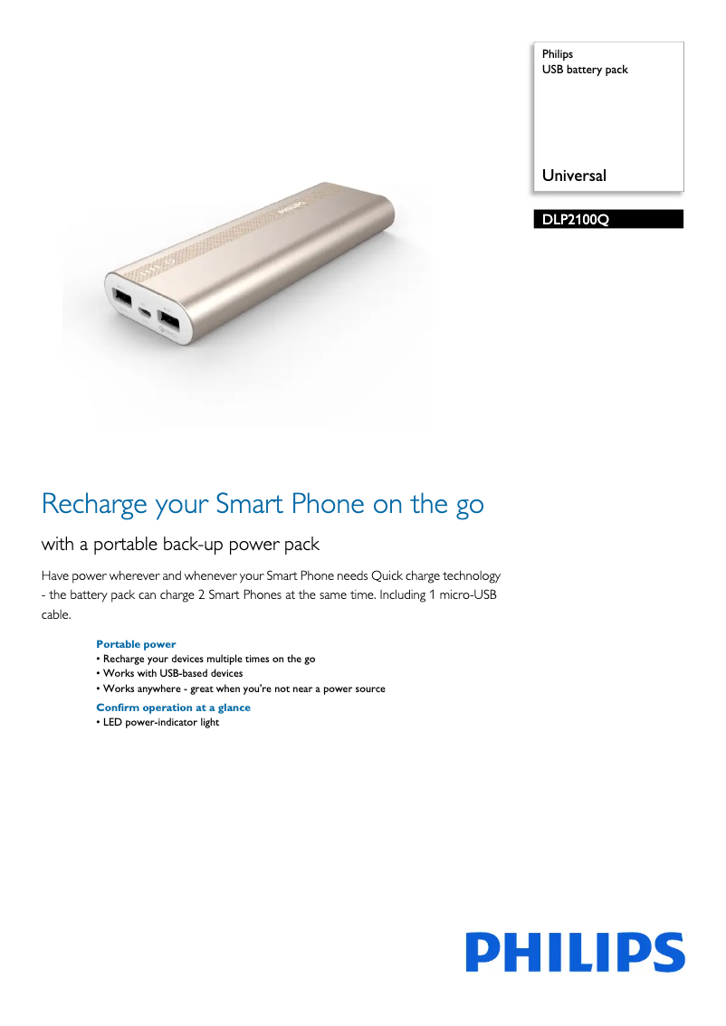 Image de la première page du manuel de l'appareil DLP2100Q