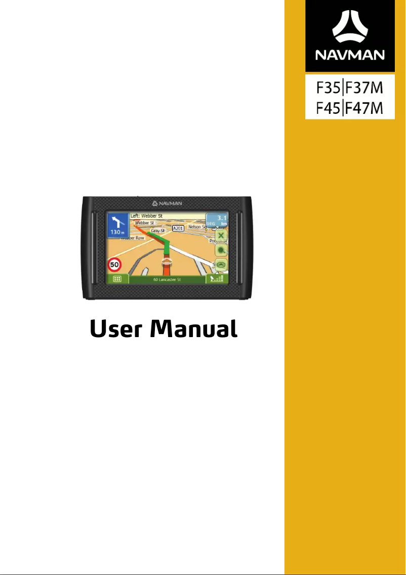 Page n°1 - Manuel utilisateur Navman F47M