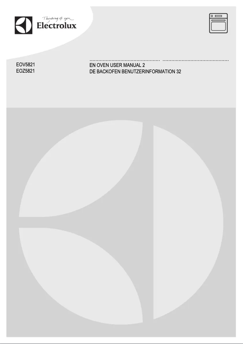 Page 1 de la notice Manuel utilisateur Electrolux EOZ5821