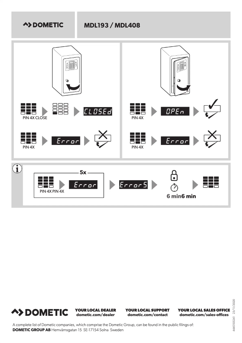 Image de la première page du manuel de l'appareil ProSafe MDL 193