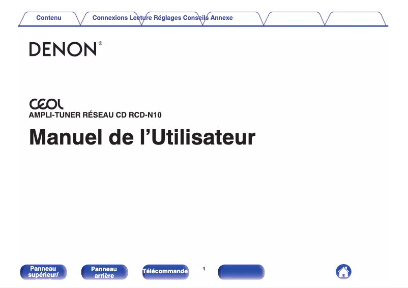 Page n°1 - Manuel utilisateur Denon Ceol RCD-N10